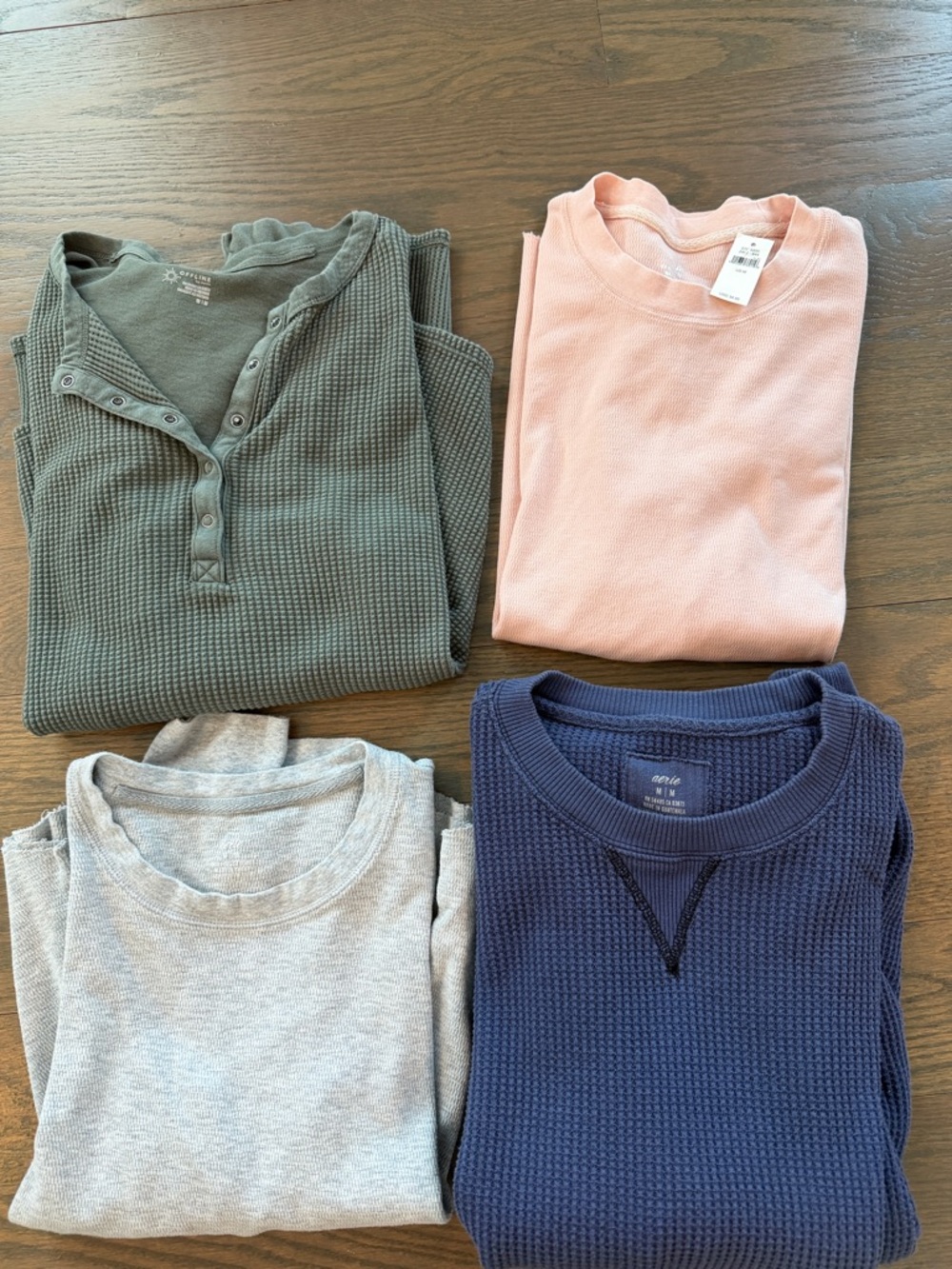 NEW Lot of 4 AERIE Womens Long Sleeve Tops Shirts - All Size Medium